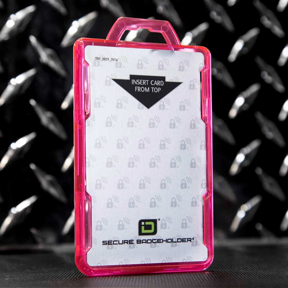 Secure Badge Holder Duolite ® Vertical 2 ID Card Holder, Retractable Reel, and Lanyard Bundle