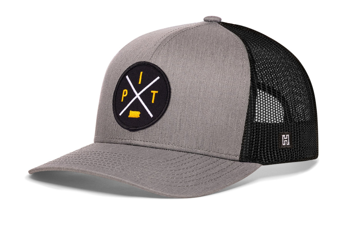 Pittsburgh Trucker Hat  |  Black PIT X Snapback