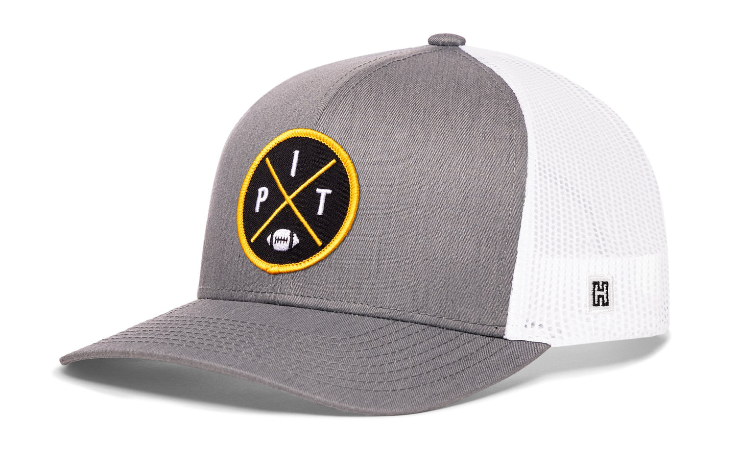 Pittsburgh Trucker Hat  |  Black PIT X Football Snapback