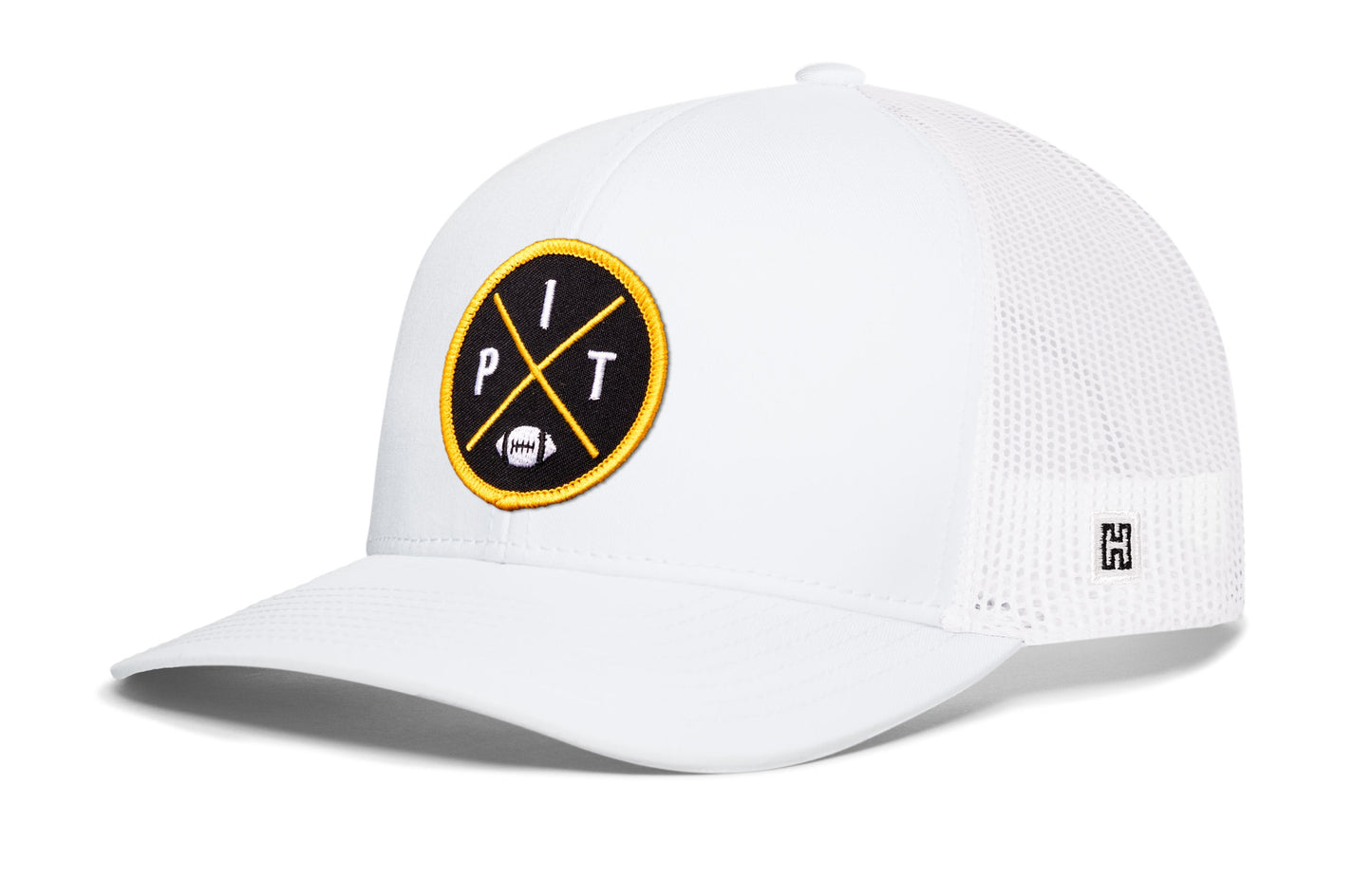 Pittsburgh Trucker Hat  |  Black PIT X Football Snapback