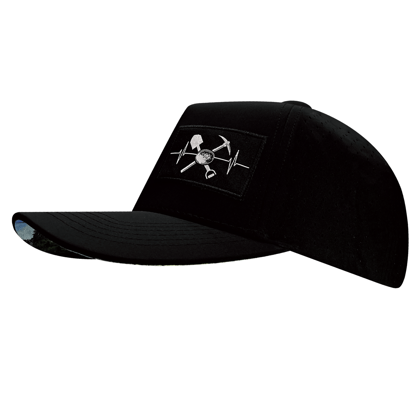 Prospecting Hat - Trucker Hat - Black - Laser Mesh
