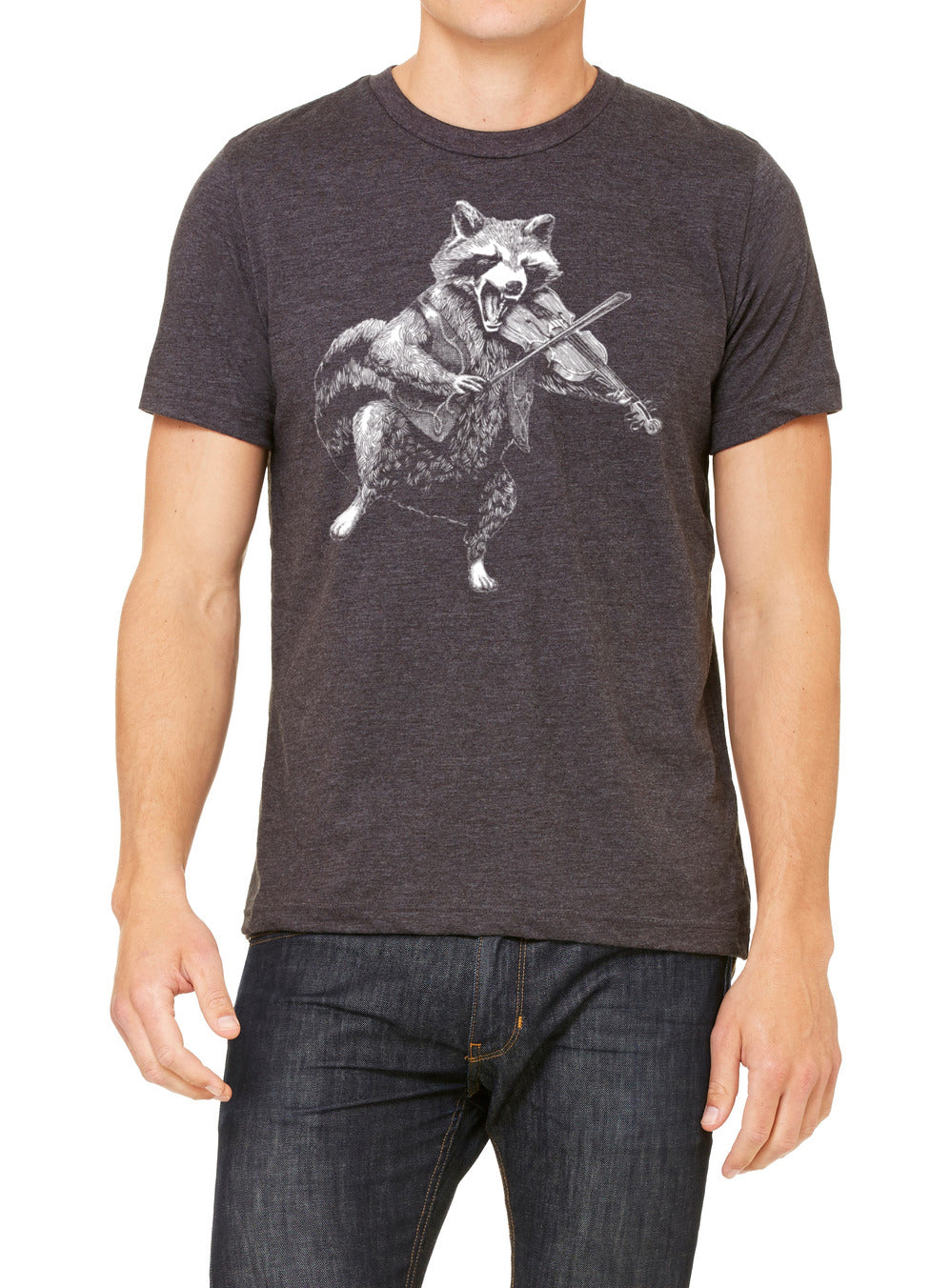 Raccoon Playing Fiddle Shirt | Trash Panda Violin Player