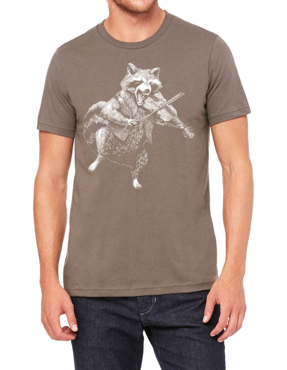 Raccoon Playing Fiddle Shirt | Trash Panda Violin Player