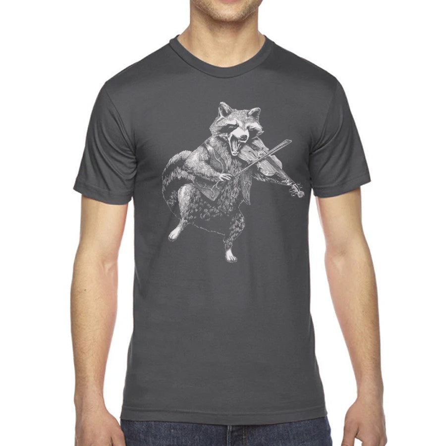 Raccoon Playing Fiddle Shirt | Trash Panda Violin Player
