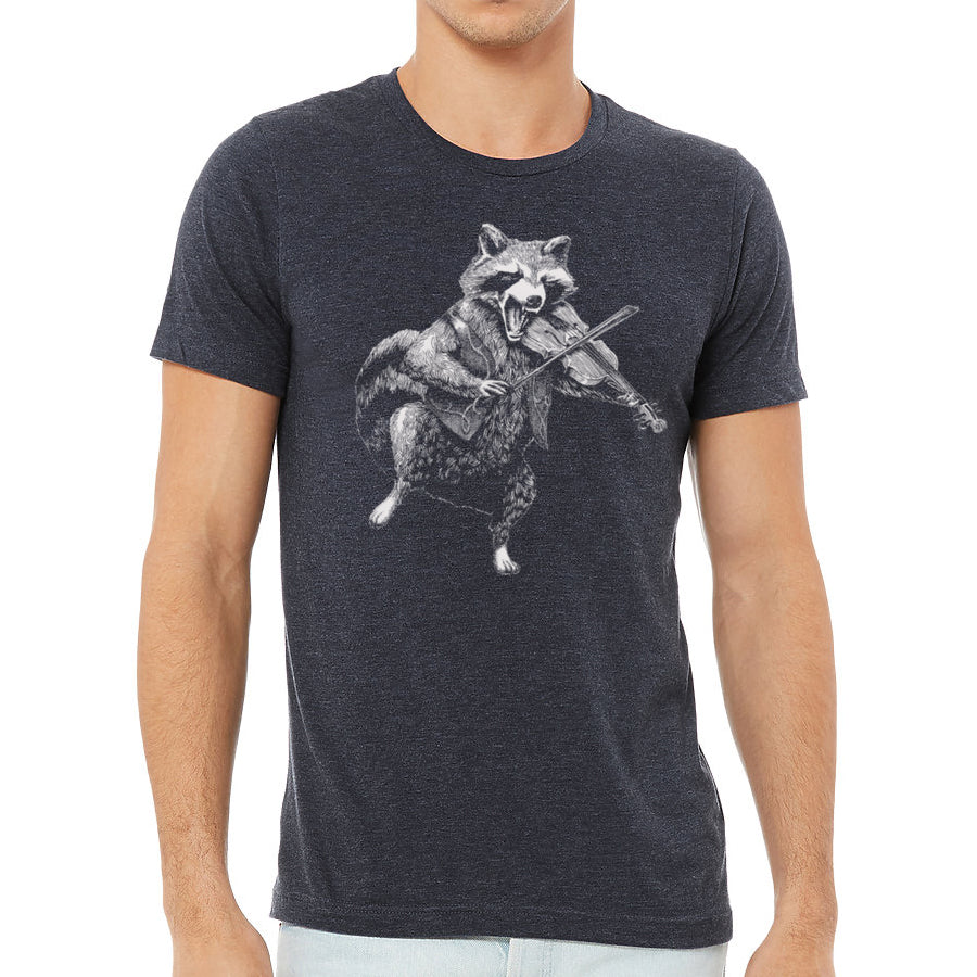 Raccoon Playing Fiddle Shirt | Trash Panda Violin Player