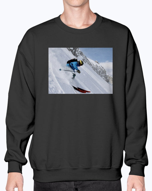 Glacial Plunge Cool Ski Apparel, Moss Apparel, Unisex Crewneck Sweatshirt