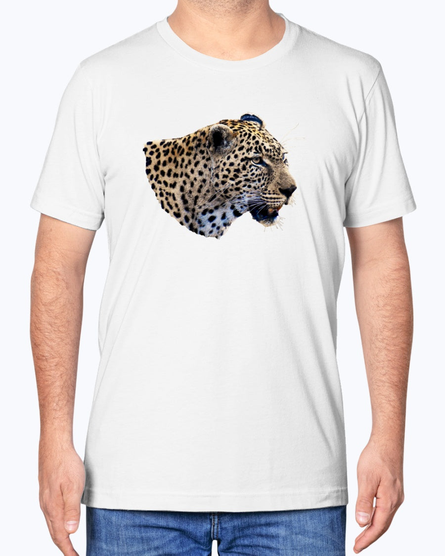Leopard's Smile, Nature Lover's Apparel, cat lovers, wildlife fans, Moss Apparel, Unisex T-Shirt