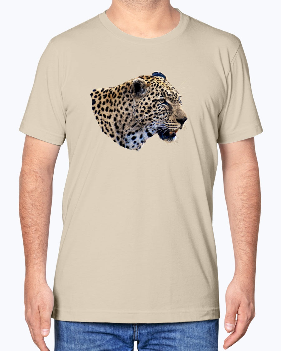 Leopard's Smile, Nature Lover's Apparel, cat lovers, wildlife fans, Moss Apparel, Unisex T-Shirt