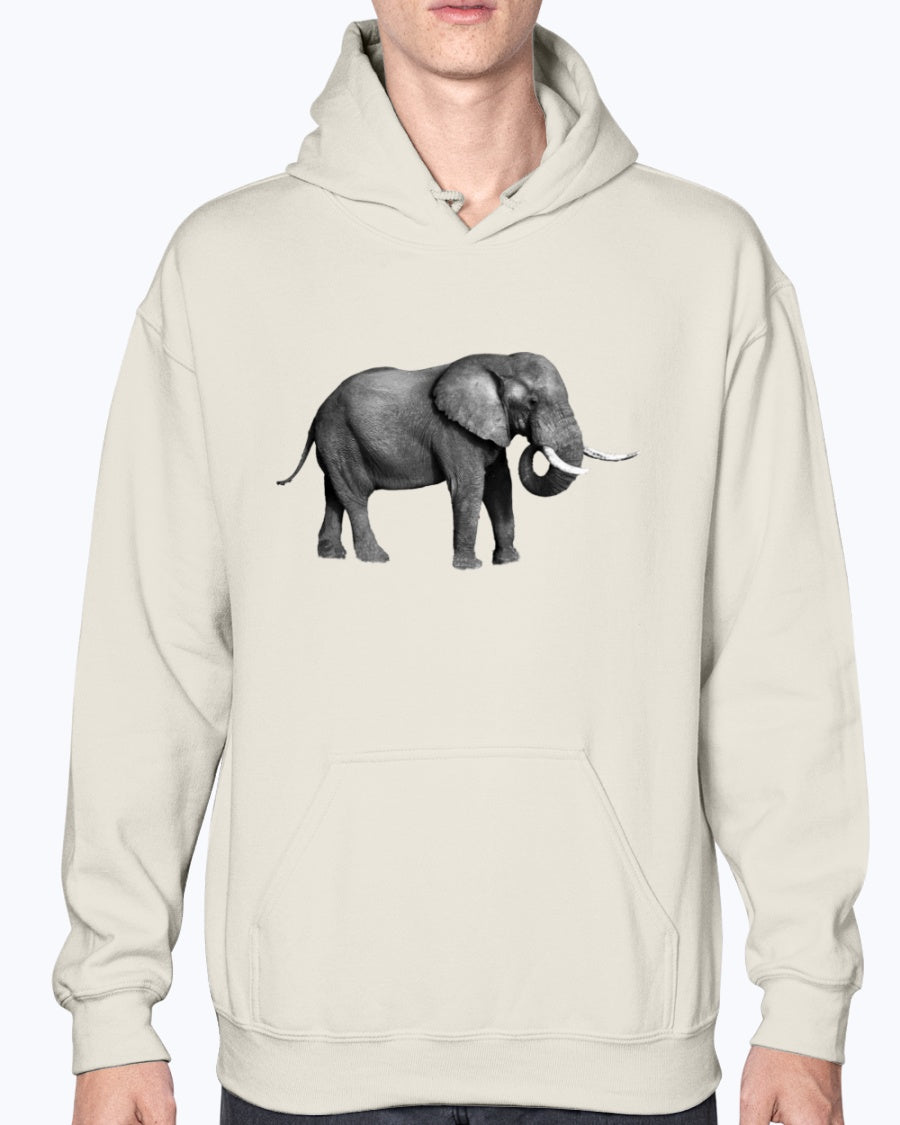 Grazing African Elephant, Moss Apparel, Unisex Hoodie