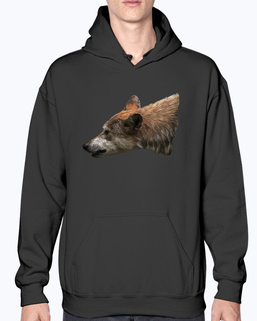Wolf's Growl, Wolf Conservation, Moss Apparel Hoodie
