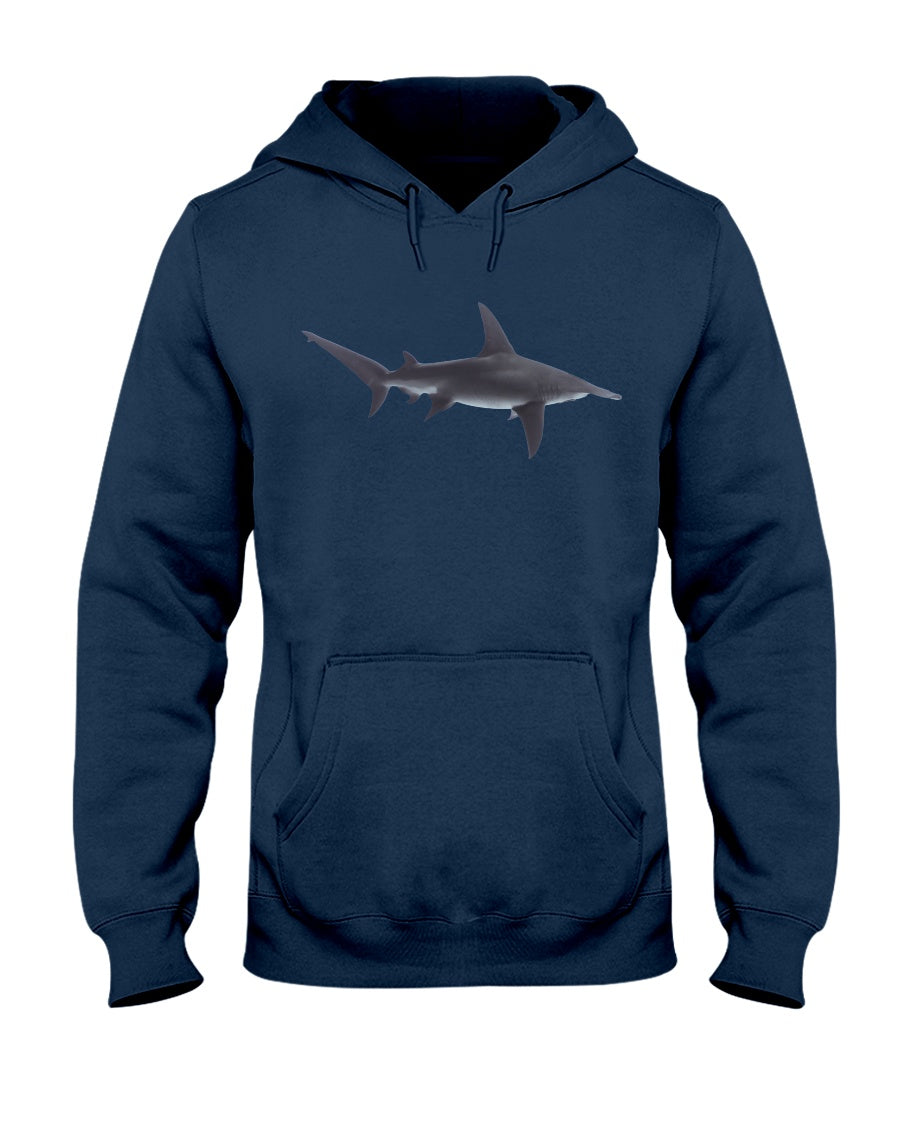Hammerhead Shark Cruising, Moss Apparel, Shark Style Hoodie