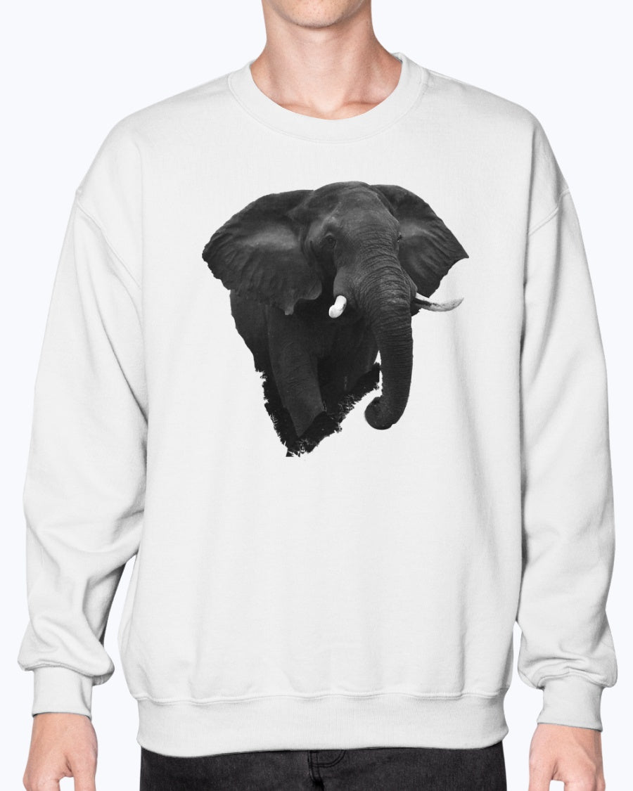 Elephant's Stand, Elephant, safari fans, africa, Moss Apparel, Unisex Crewneck Sweatshirt