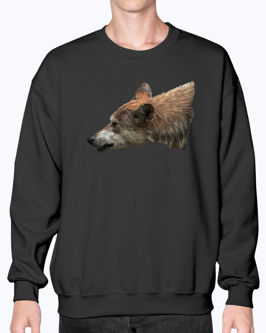 Wolf's Growl, Wolf Conservation, Moss Apparel, Crewneck Sweatshirt