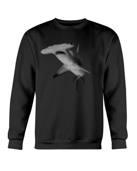 Hammerhead Shark, Great Hammerhead in Bimini Bahamas photograph, Moss Apparel, Crewneck Sweatshirt