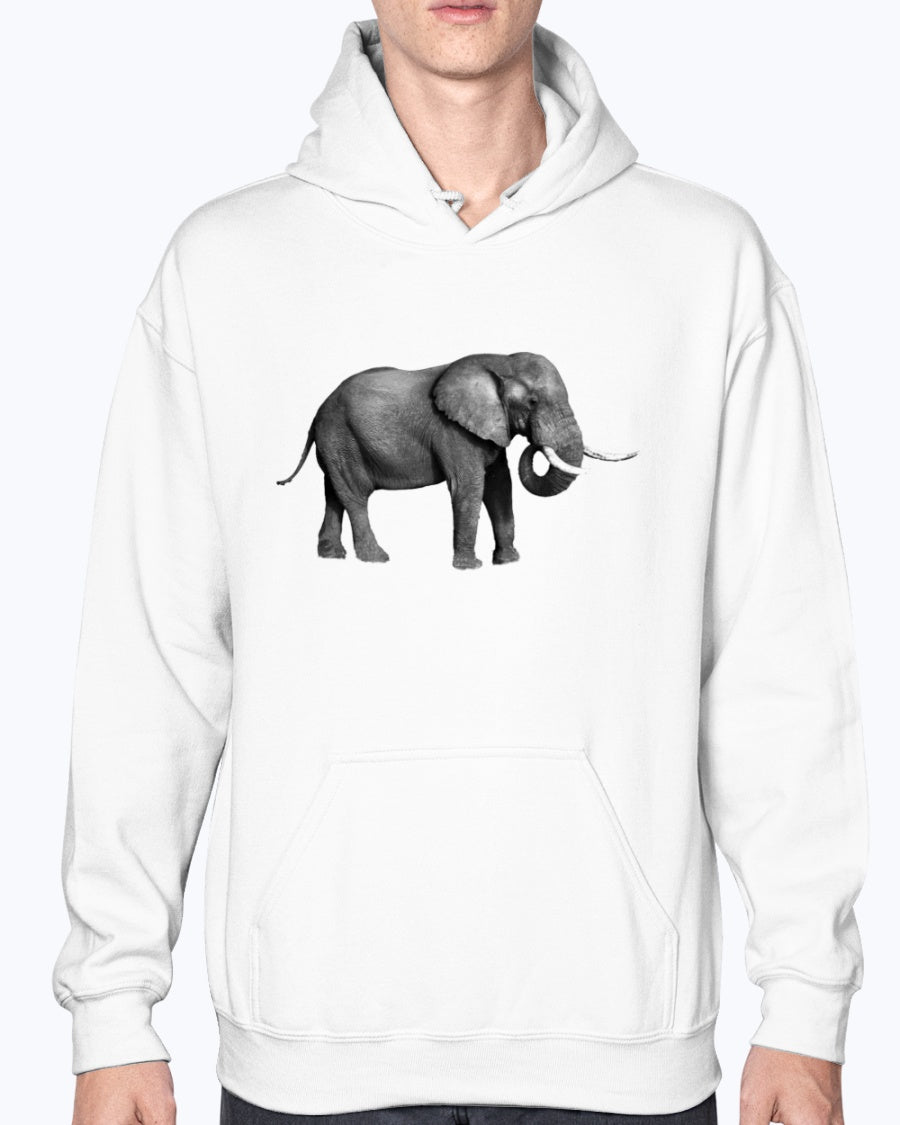 Grazing African Elephant, Moss Apparel, Unisex Hoodie