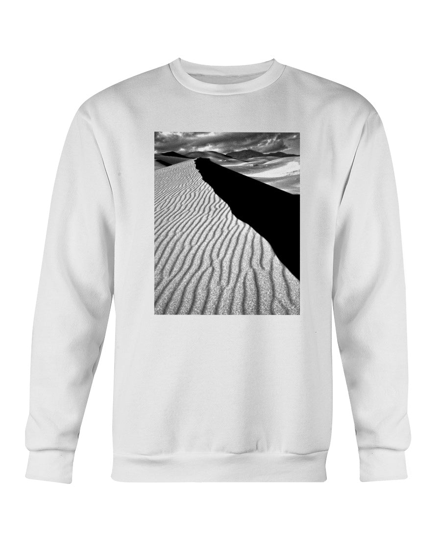 Sunset over Sand Dunes, Desert, Sand Dunes, Sunset, Moss Apparel, Unisex Crewneck Sweatshirt