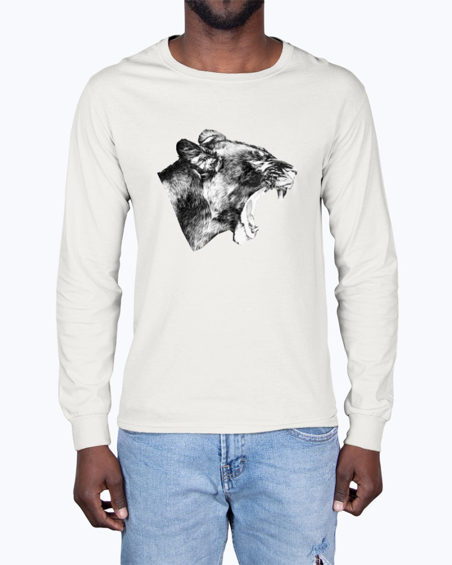 Lioness' Roar, lion lovers, wildlife fans, Moss Apparel, Unisex Long Sleeve T-Shirt
