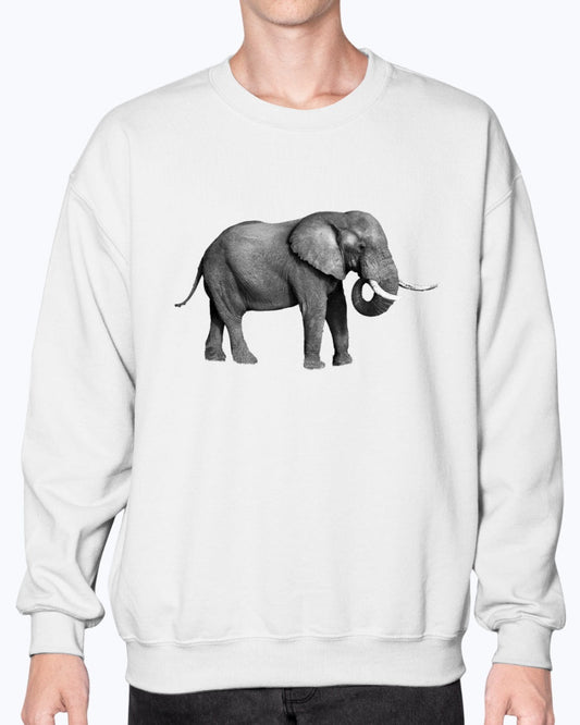 Grazing African Elephant, African Elephant, Elephant lovers, wildlife fans, Moss Apparel, Unisex Crewneck Sweatshirt