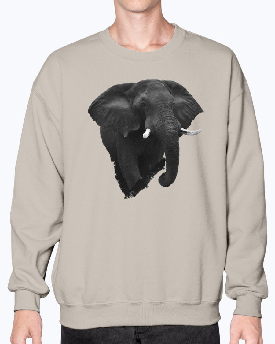 Elephant's Stand, Elephant, safari fans, africa, Moss Apparel, Unisex Crewneck Sweatshirt