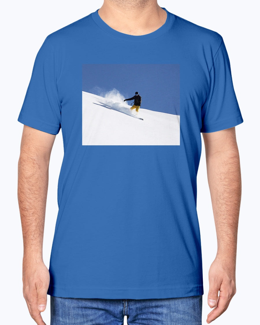 Mountain Flow, Snowboarding Shirt, Eco-Friendly Fashion, Moss Apparel, Unisex T-Shirt