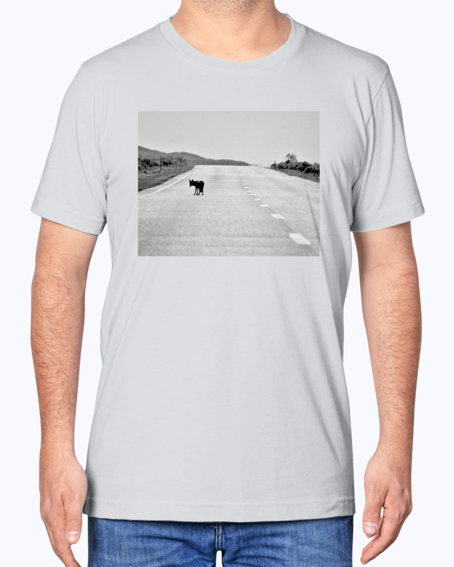 Lone Coyote, Wildlife Apparel, Eco-Friendly Fashion, Moss Apparel, Unisex T-Shirt