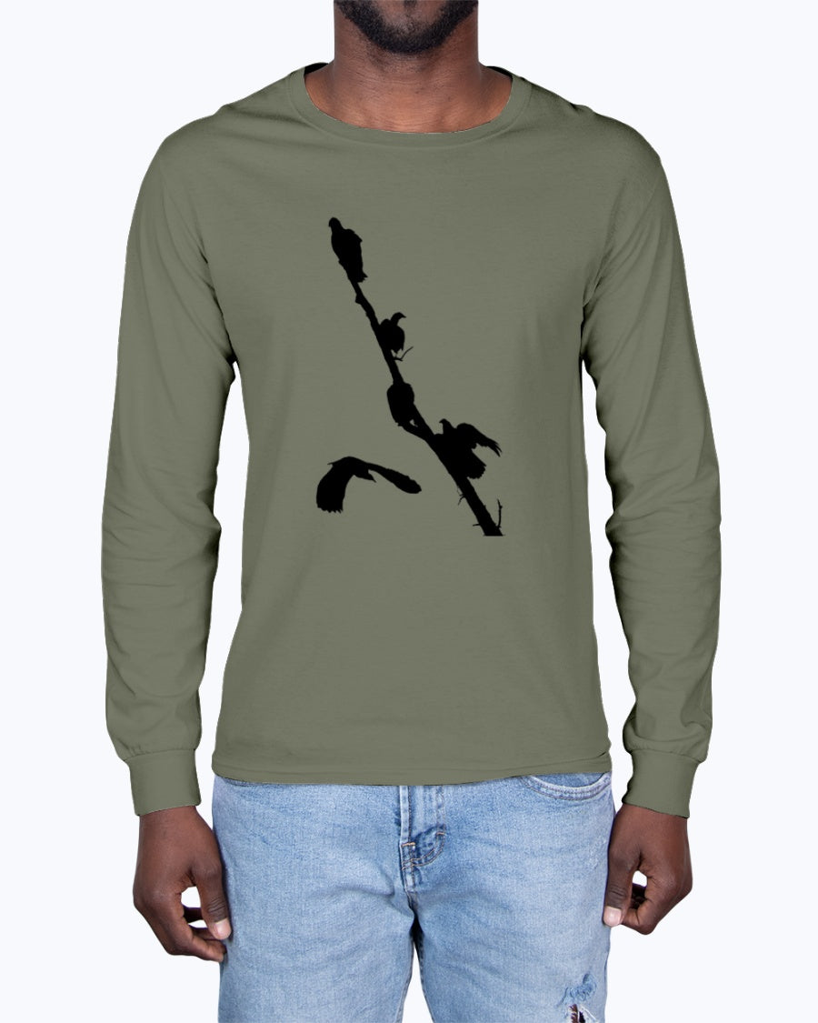 Vultures Perch, bird sweater, wildlife lover, Moss Apparel, Unisex Long Sleeve T-Shirt