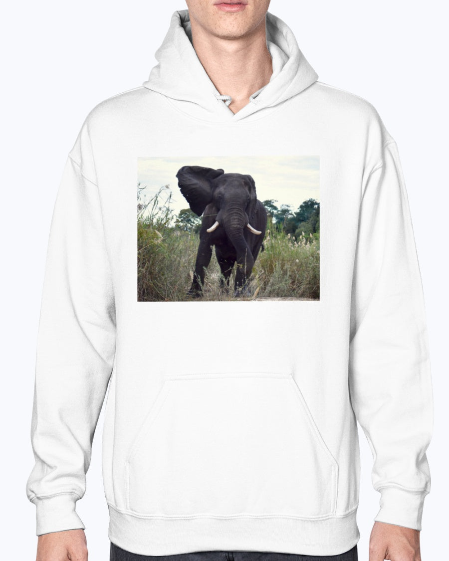 Defiant Elephant, Moss Apparel, Unisex Elephant Hoodie