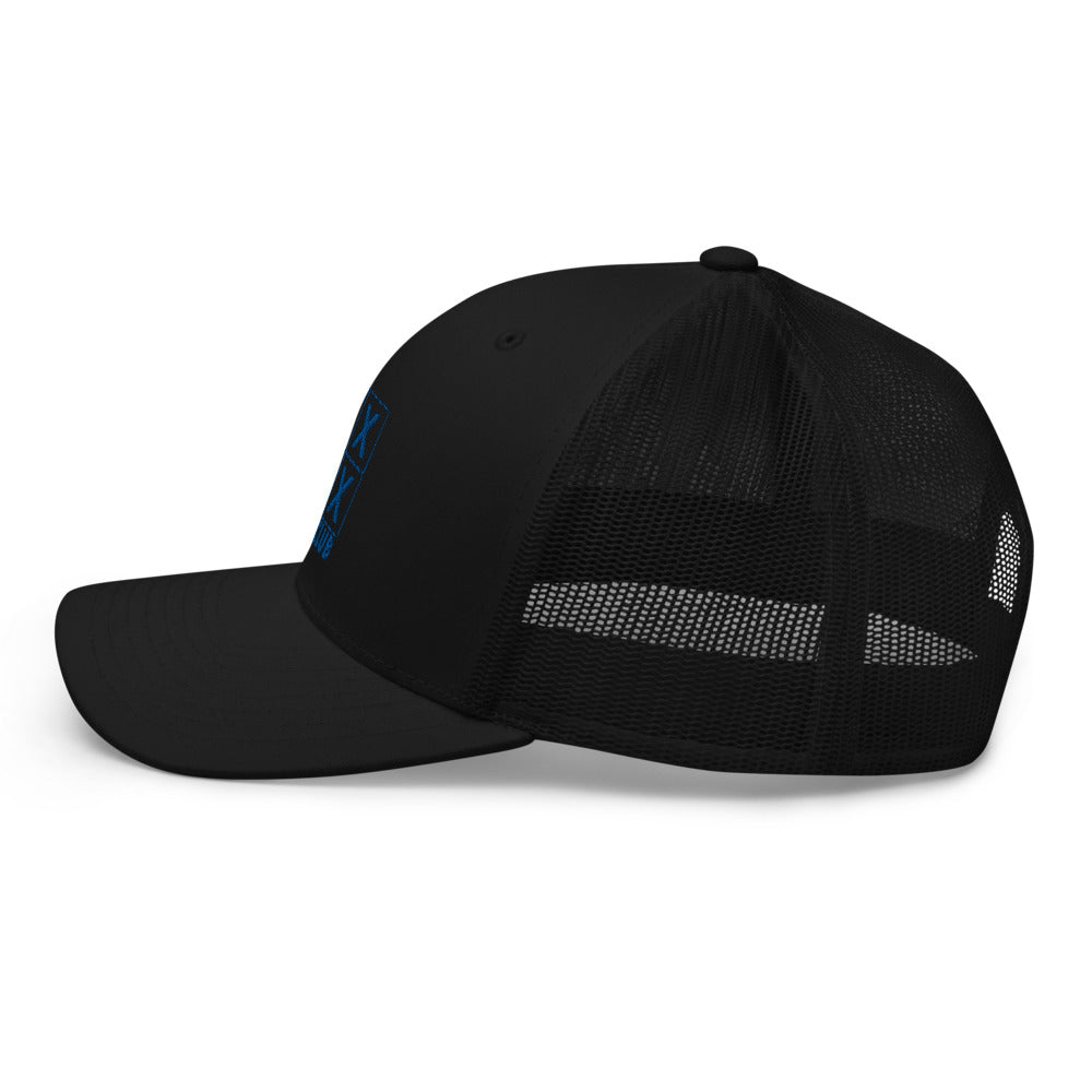 Four Box Logo Trucker Cap - Blue Logo