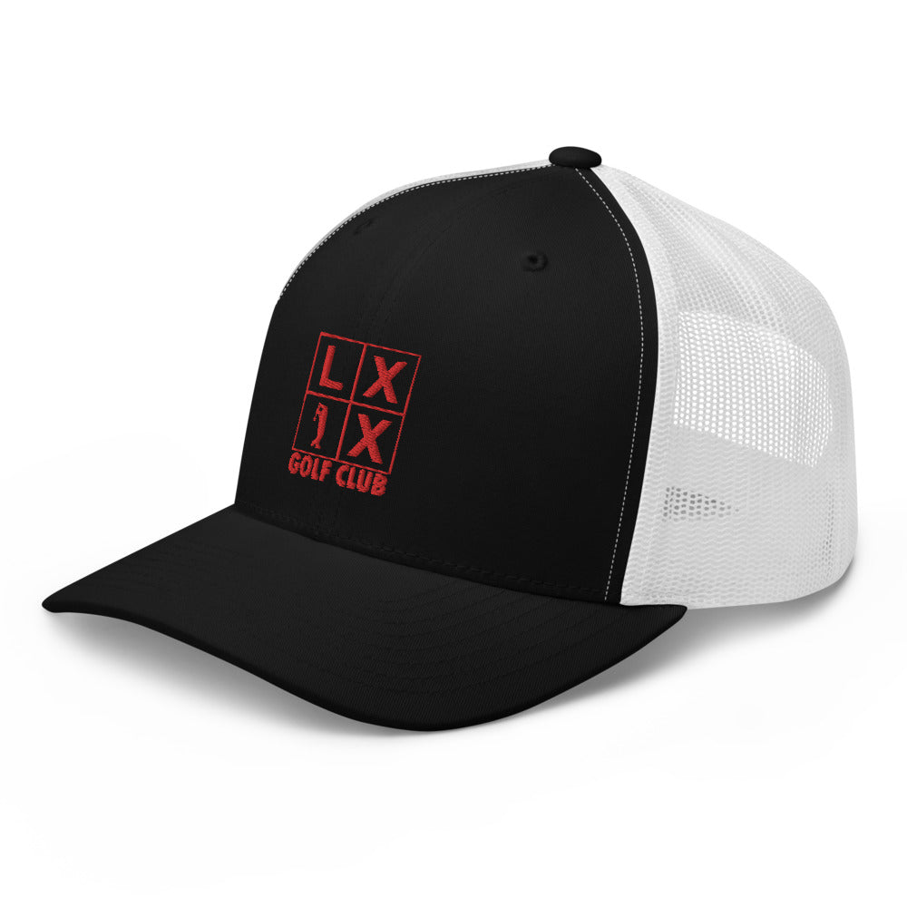 Four Box Logo Trucker Cap - Red Logo