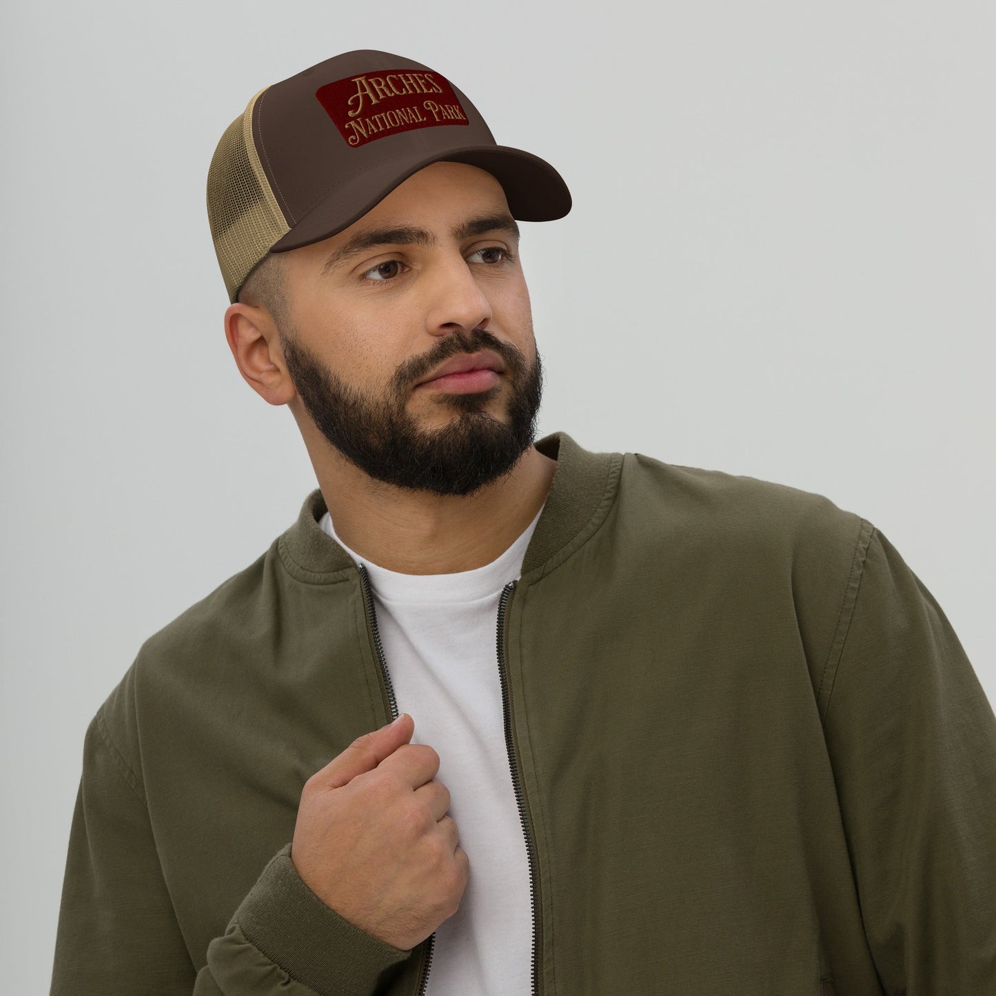 Arches Embroidered National Park Trucker Hat