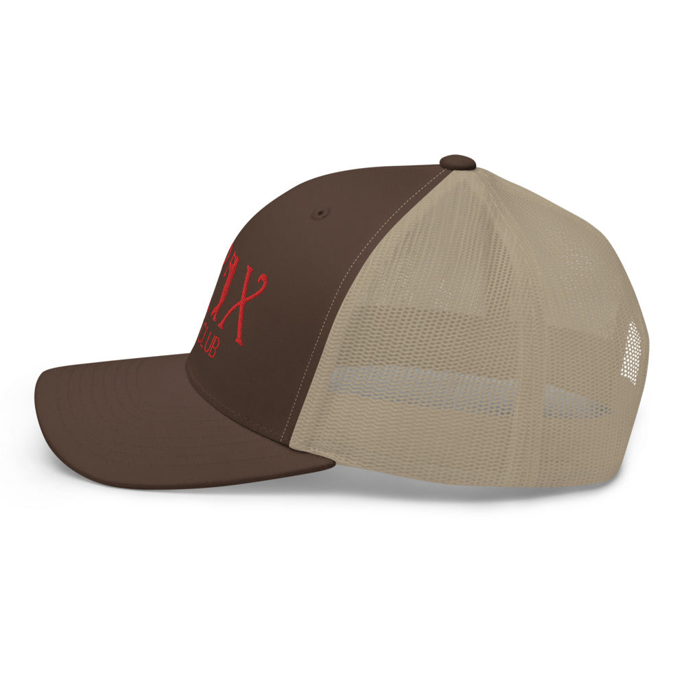 Curve Logo Trucker Cap - Red Logo