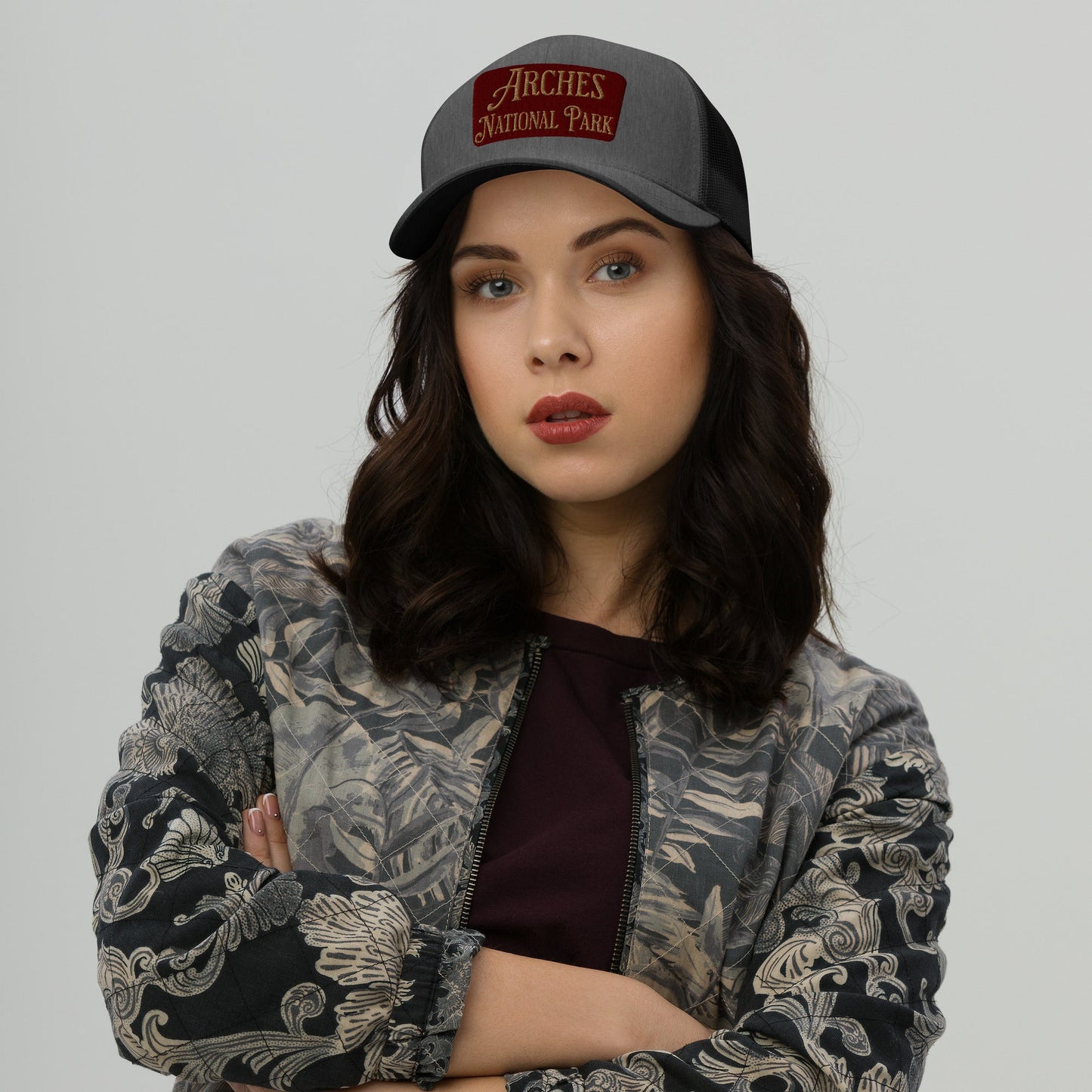 Arches Embroidered National Park Trucker Hat