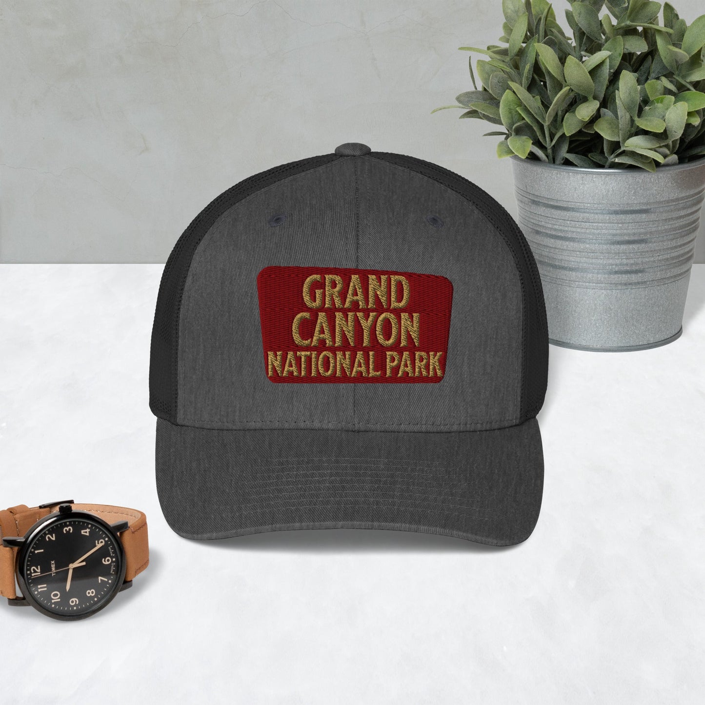 Grand Canyon National Park Sign Embroidered Trucker Hat