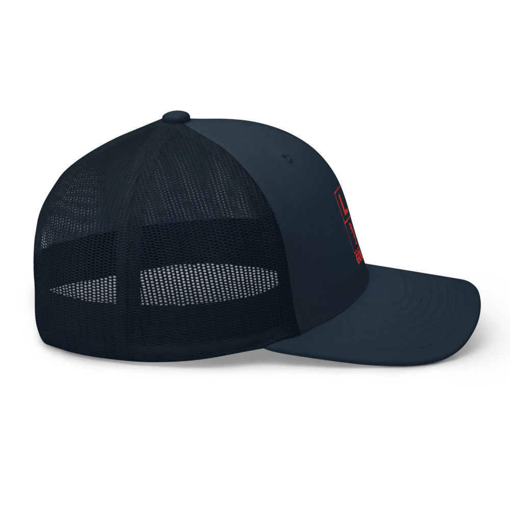 Four Box Logo Trucker Cap - Red Logo