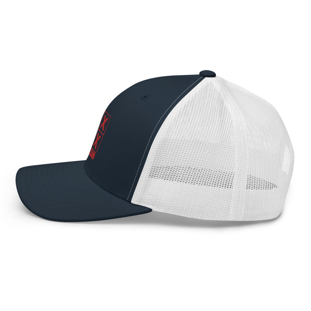 Four Box Logo Trucker Cap - Red Logo