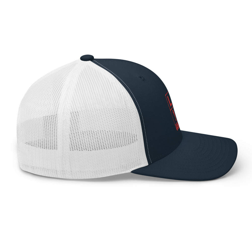 Four Box Logo Trucker Cap - Red Logo