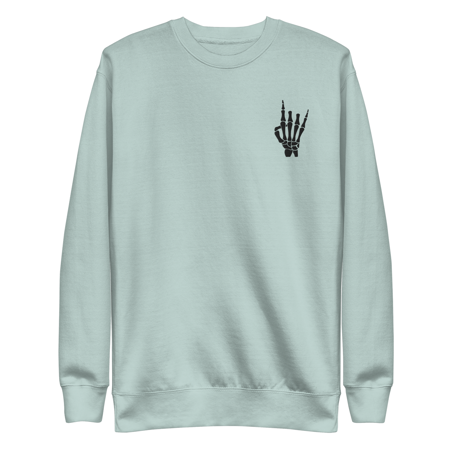 Rock On Skeleton Embroidered Sweatshirt