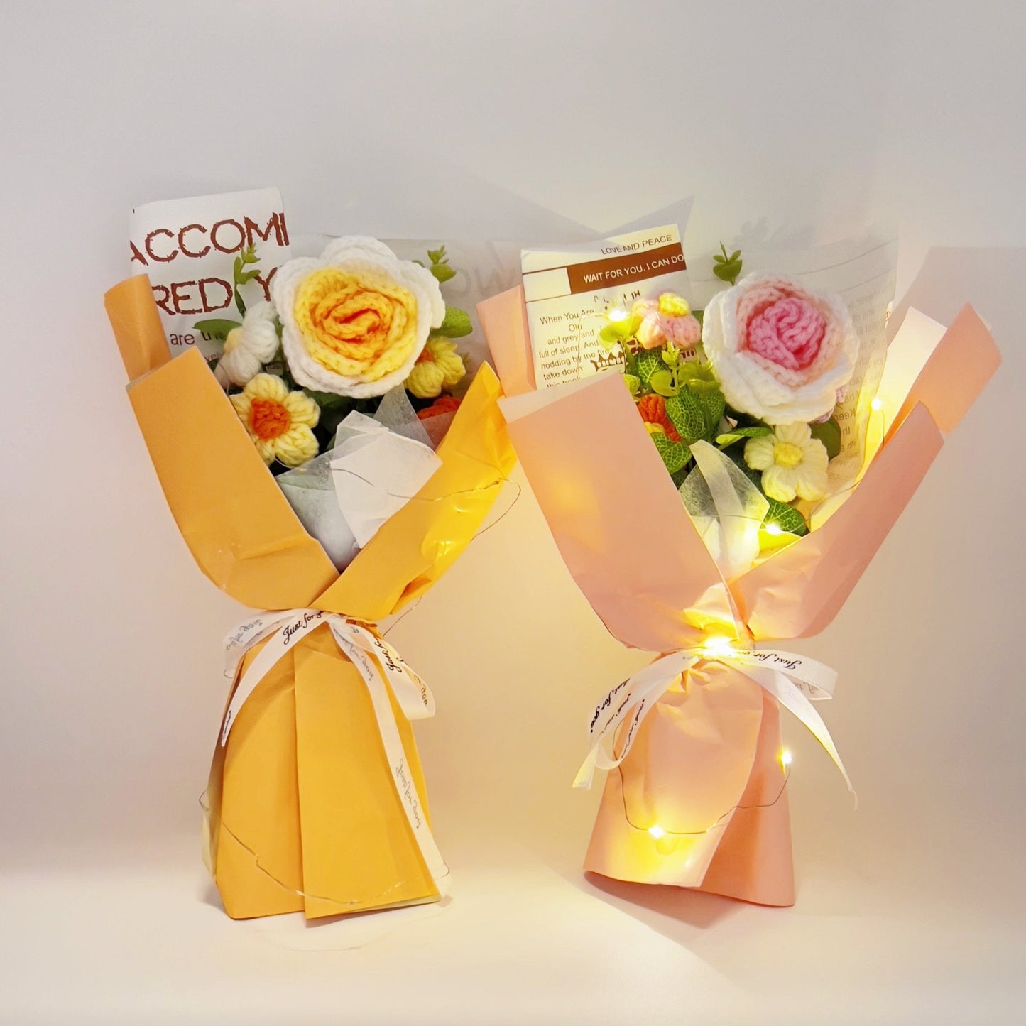 Rose Crochet Bouquet Romantic Gift for Girlfriend