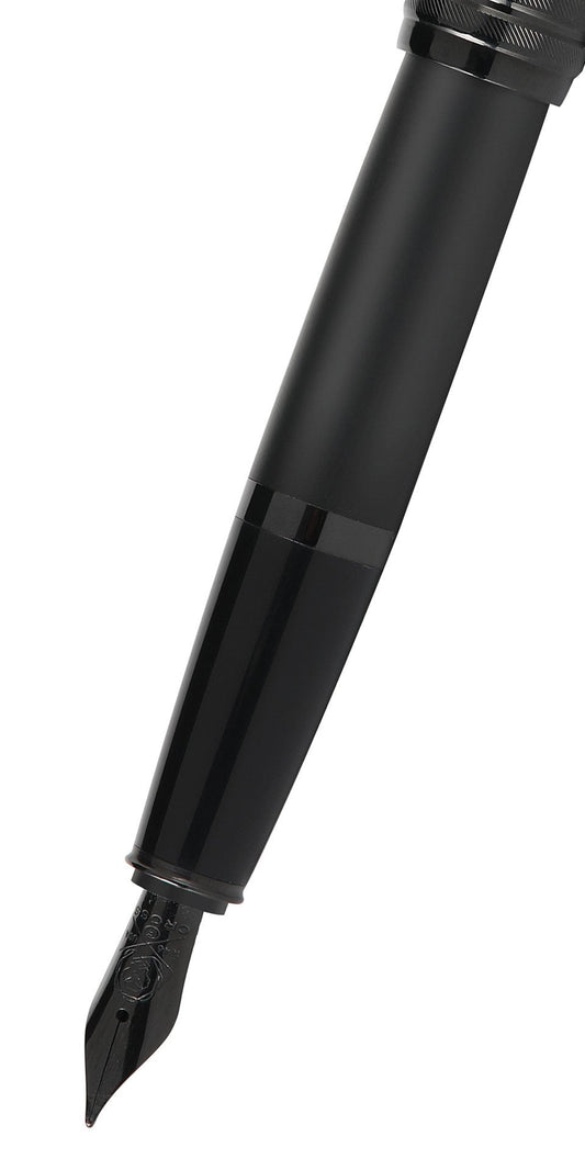 Bailey™ Matte Black Lacquer Stainless Steel Fine Nib Fountain Pen