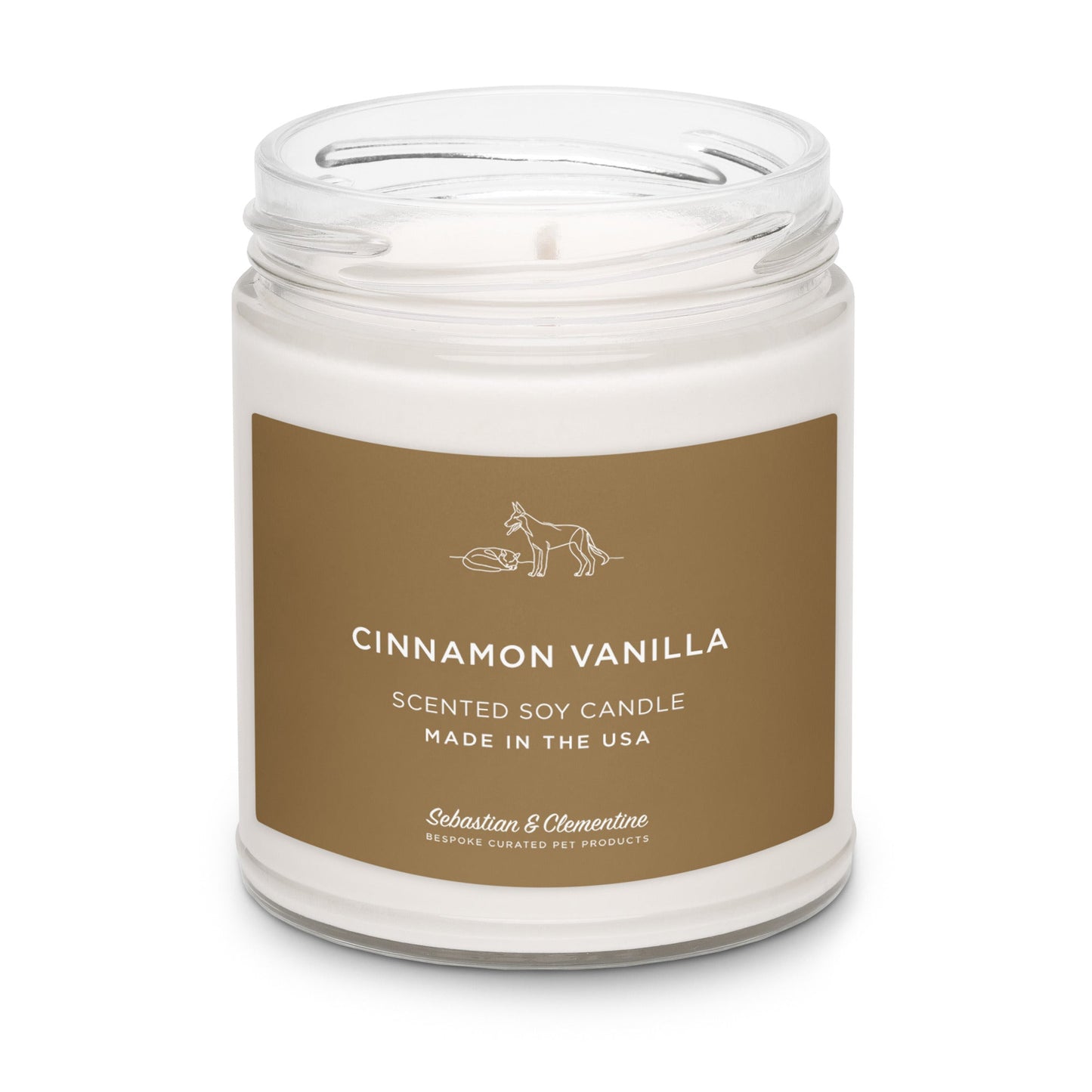 Sebastian & Clementine Scented Soy Candle - Cinnamon Vanilla