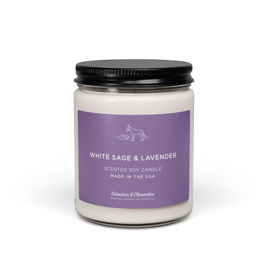 Sebastian & Clementine Scented Soy Candle - White Sage & Lavender