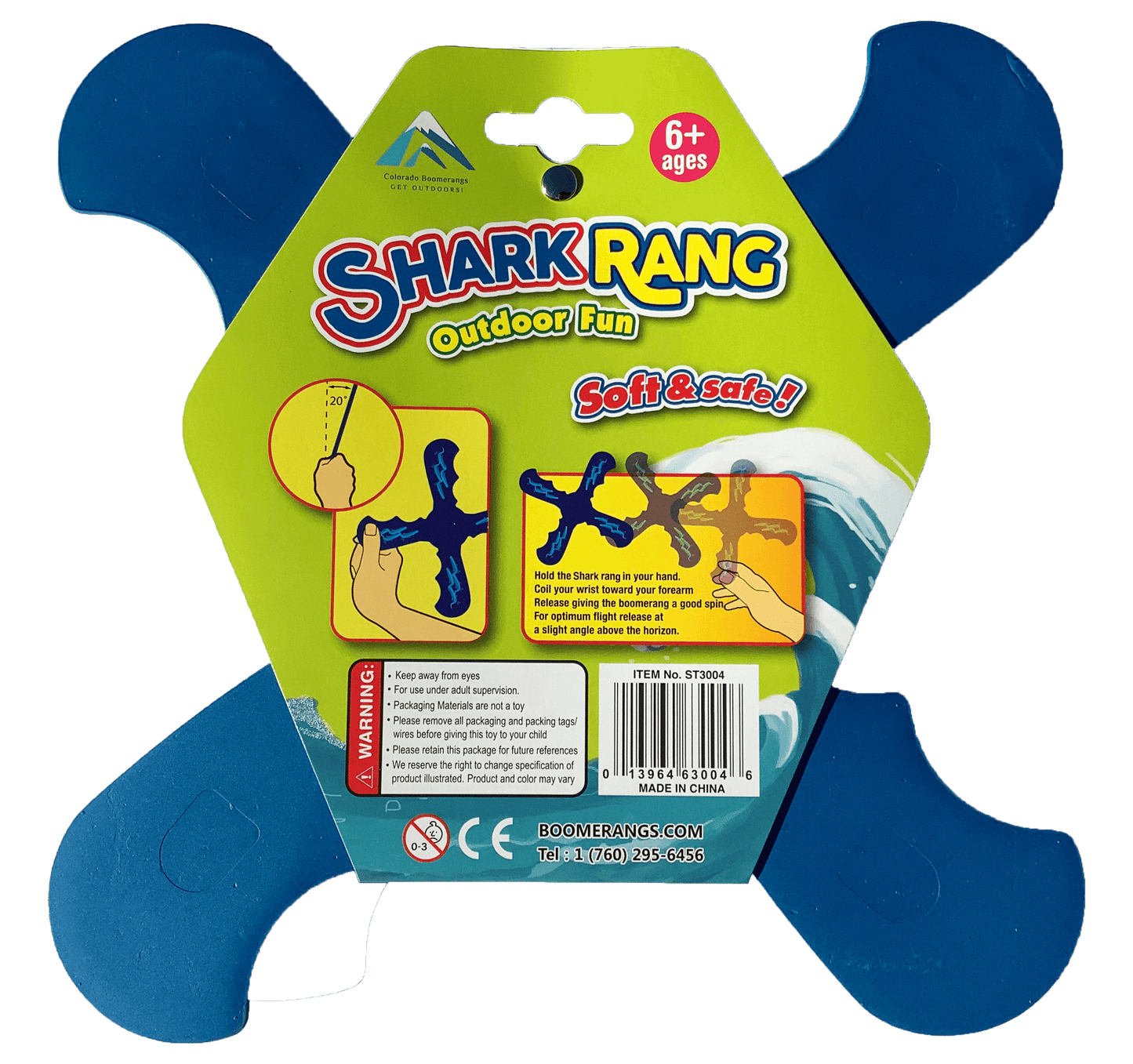 Shark Rang Boomerangs - Retail Boomerang Pack - Soft and Safe boomerangs for kids