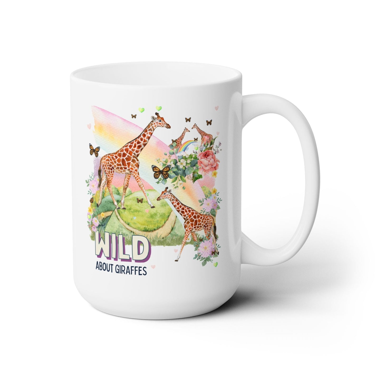 Silly Giraffe Coffee Mug for Animal Lover: Wild About Giraffes