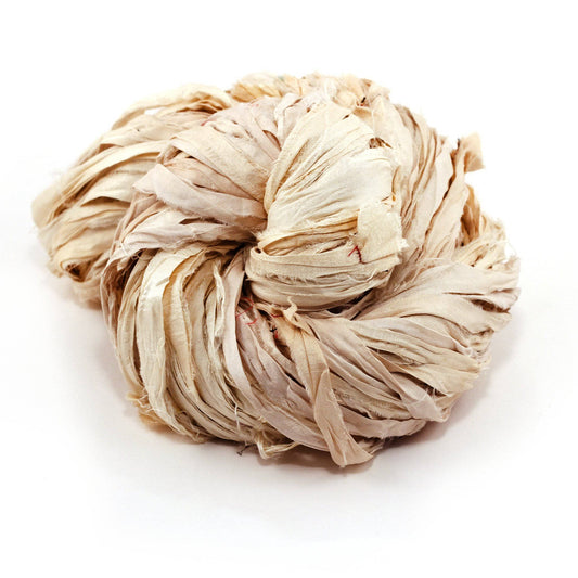 Vintage Ivory- Dyable Small Batch Sari Ribbon