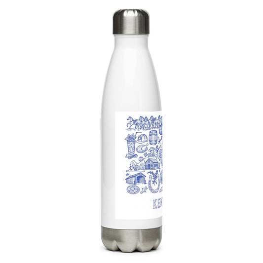 Kentucky Blue Ink Stainless Steel Water Bottle