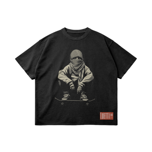 We Are Not Your Terrorists [No Writing] Oversized Washed Raw Hem Tee