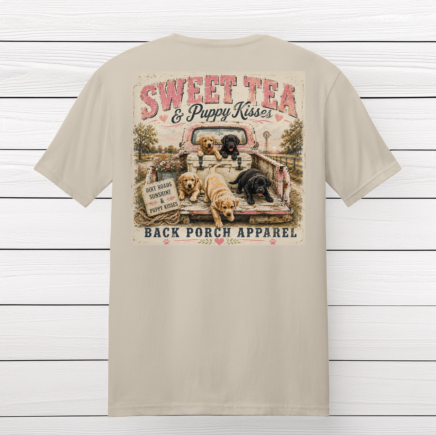 Sweet Tea & Puppy Kisses Labrador Retriever T-Shirt
