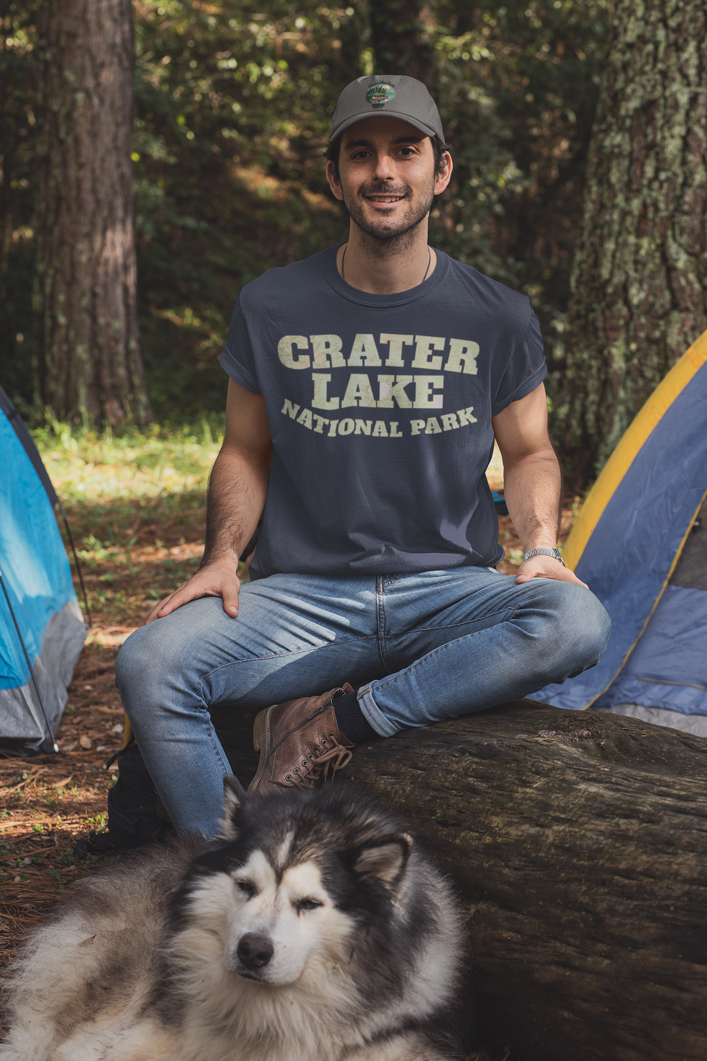 Crater Lake Topographic Map National Park Unisex Fit Soft T-Shirt