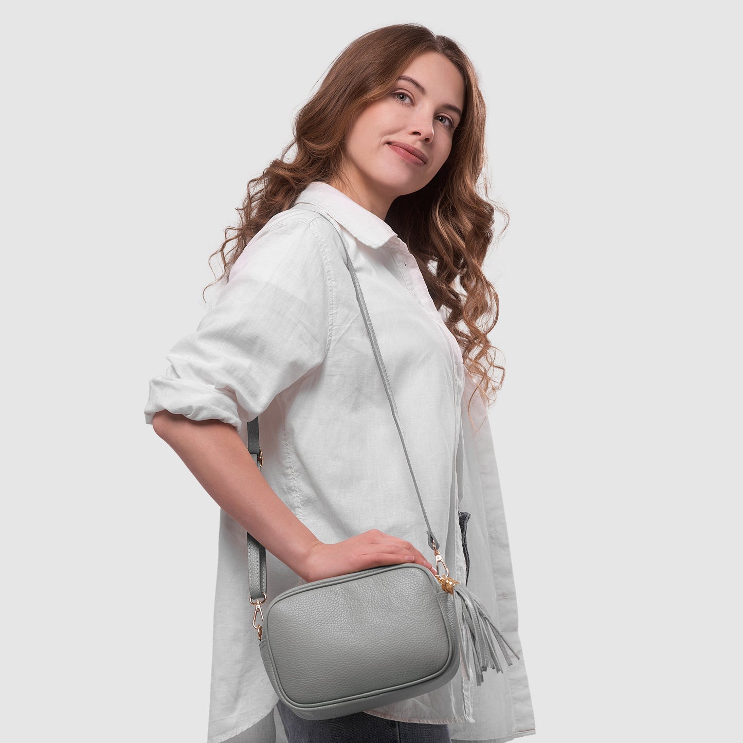 Italian Genuine Calf Leather Crossbody Bag 231302