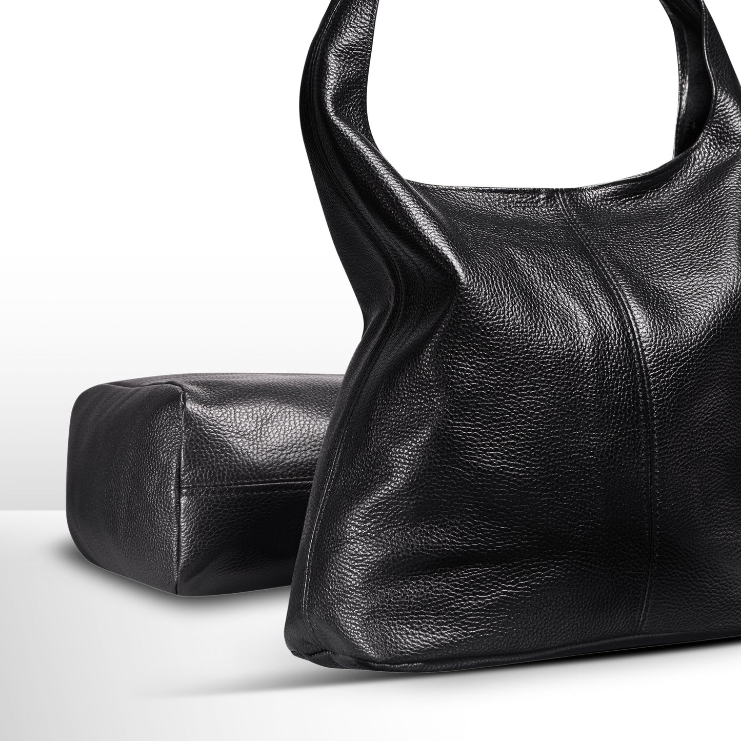 Italian Genuine Calf Leather Hobo Bag 011943